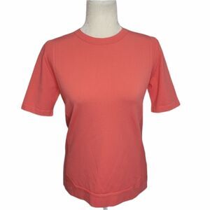 ESCADA short sleeve top‎ knit rose flamingo sweater M